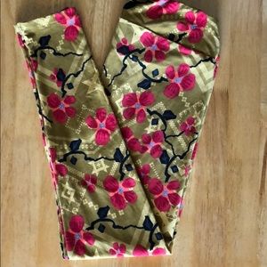 LuLaRoe TC Leggings-Floral Aztec